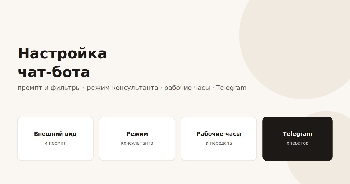 Настройка чат-бота: что включить, чтобы он отвечал верно
